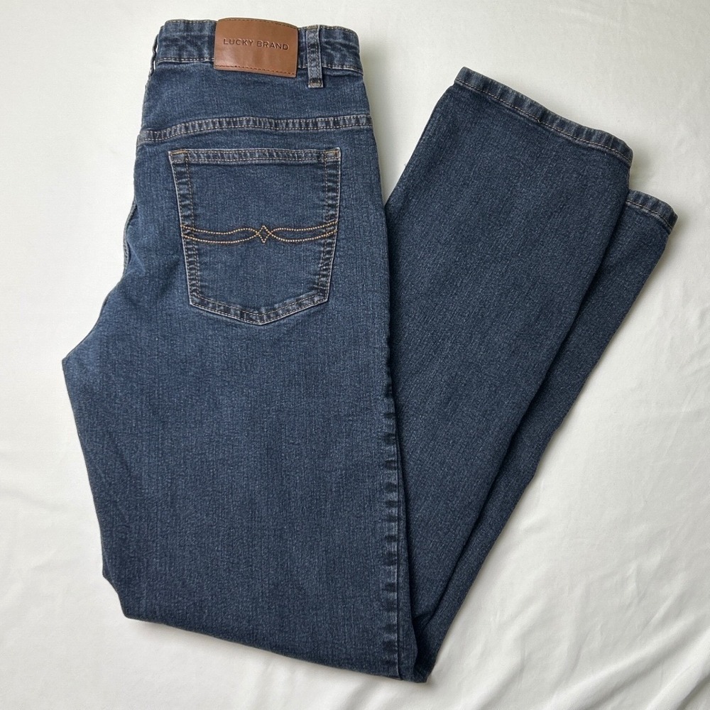 Lucky Brand Boys Classic Straight Stretch Jeans Dark Wash Size 20 Classic Denim